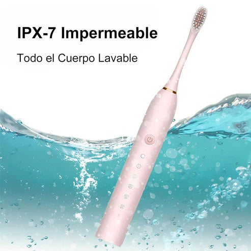 Cepillo de dientes eléctrico sónico con 4 cabezales