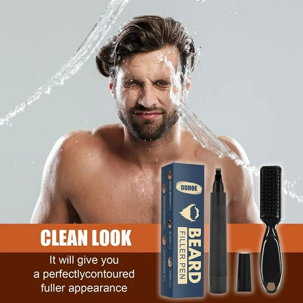 lápiz para rellenar barba, resistente al agua Y  duradero