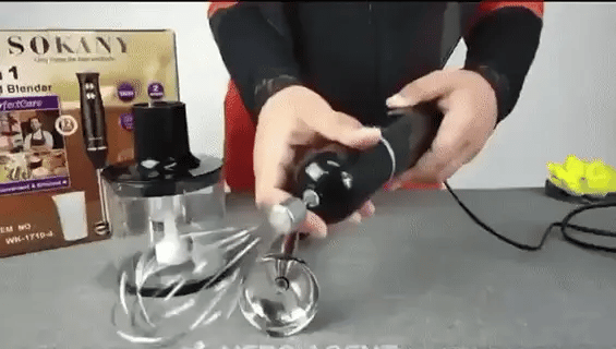 JUEGO DE BATIDORA DE MANO MULTIUSOS Y DE VELOCIDAD AJUSTABLE 4 EN 1