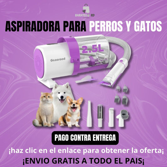 ASPIRADORA 5 EN 1 PARA MASCOTAS