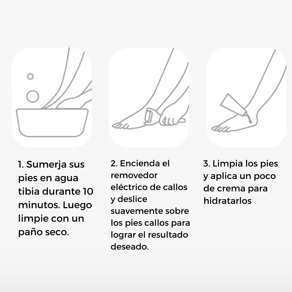 Removedor de Callos Eléctrico Recargable Exfoliante de Pies