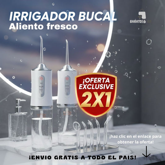 2x1  Irrigador Dental Portátil: Potente y Suave