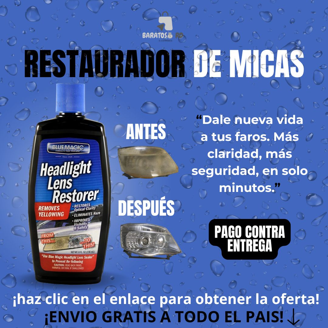 🔹 Blue Magic Headlight Lens Restorer – ¡Dale vida nueva a tus faros!