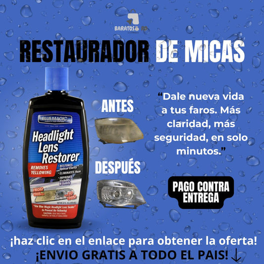 🔹 Blue Magic Headlight Lens Restorer – ¡Dale vida nueva a tus faros!