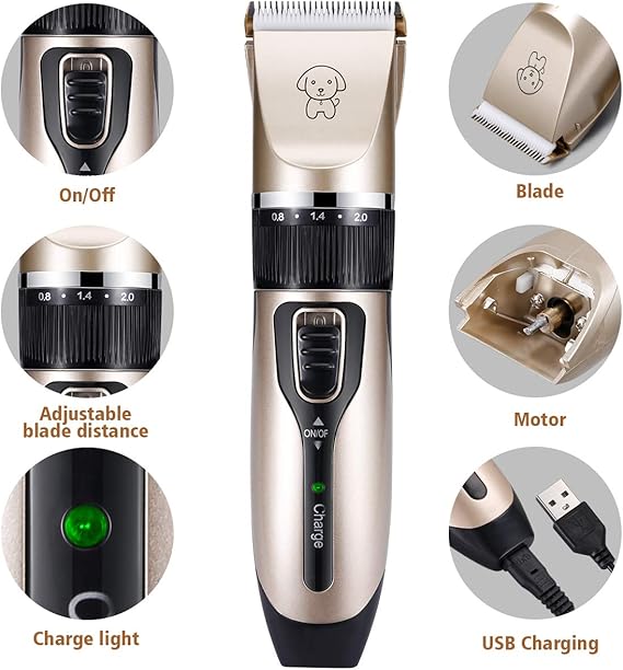 Kit de Corte de Pelo Inalámbrico "Abejón" – Grooming Profesional en Casa