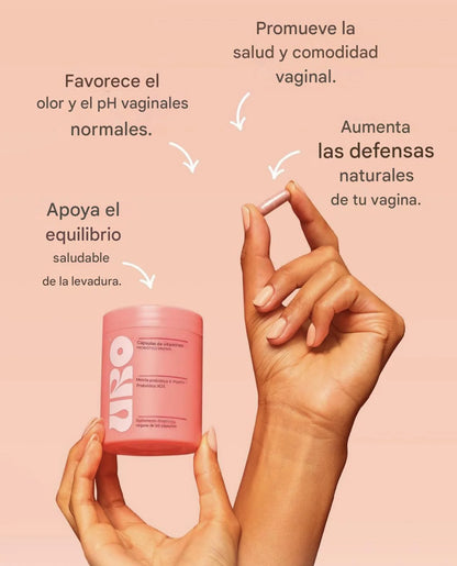 URO PROBIÓTICOS 🌺 Cuidado vaginal , 1 FRASCO DE 60 CAPSULAS