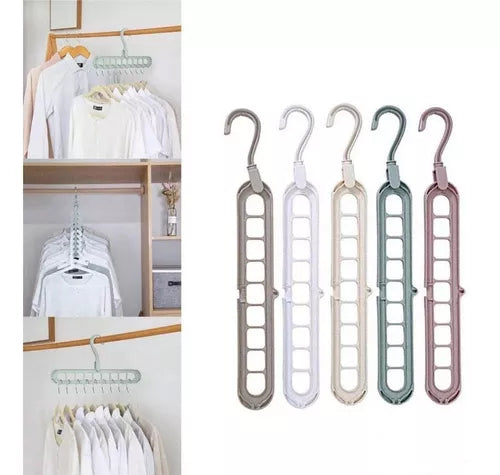 JUEGO DE 6 (Seis) MULTIPERCHERO Percha Mágica 9 en 1®