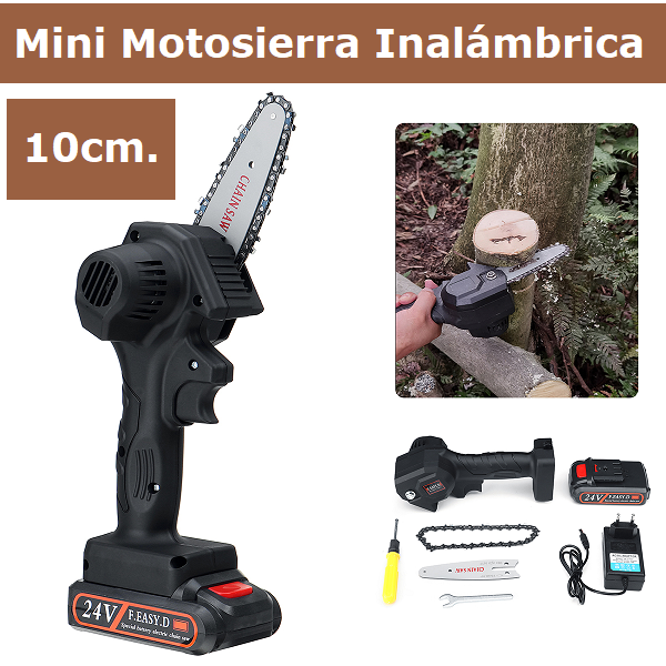 MINI MOTOSIERRA PORTATIL RECARGABLE 2024