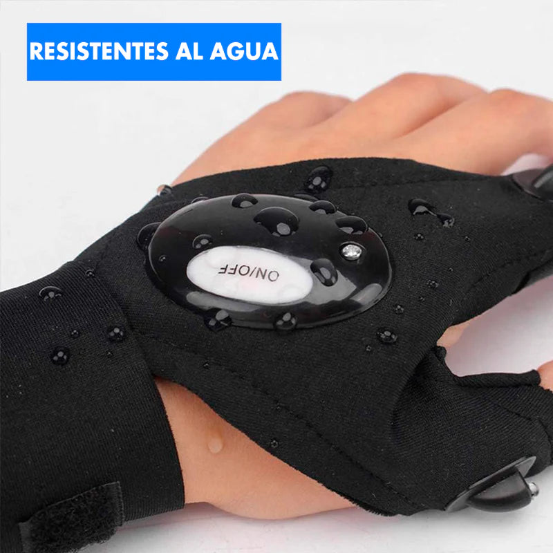 PAR DE GUANTES CON LUZ LED IMPERMEABLES