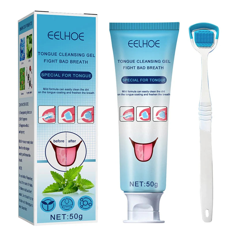 Gel limpiador de gérmenes para lengua + CEPILLO