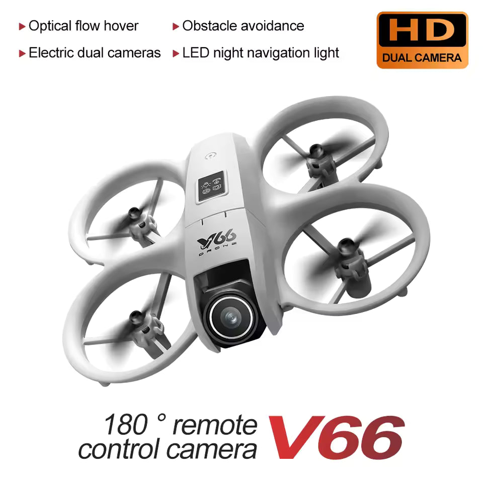 🚁 Drone Plegable V66 – Cámara HD | Control Remoto | Compacto y Potente