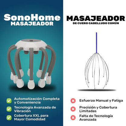 MASAJEADOR INALAMBRICO INTELIGENTE PARA LA CABEZA