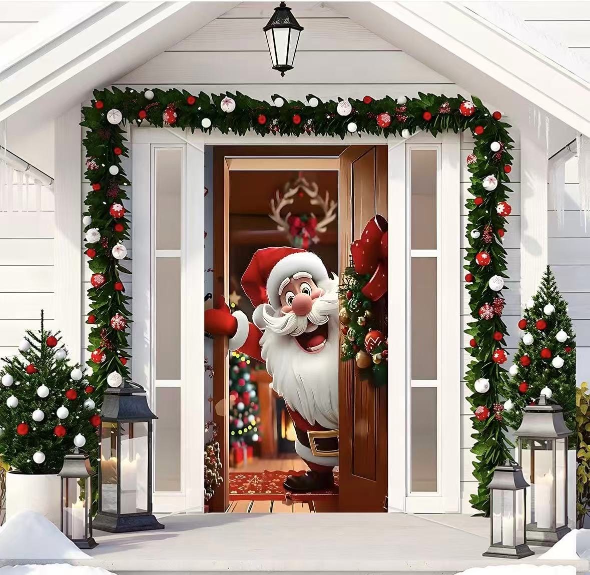 FORROS NAVIDEÑOS AJUSTABLES PARA PUERTAS PREMIUM