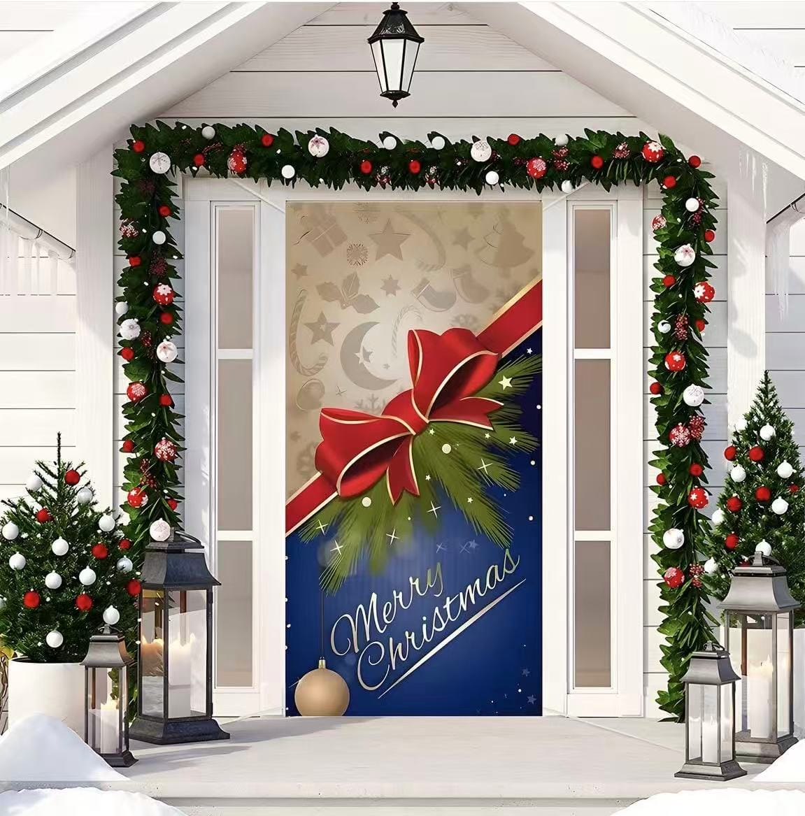 FORROS NAVIDEÑOS AJUSTABLES PARA PUERTAS PREMIUM