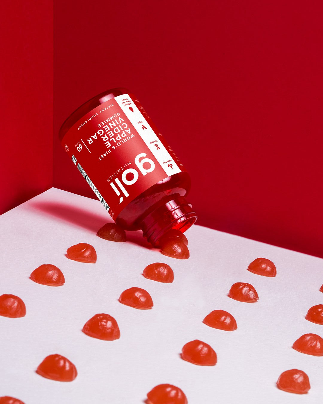 Gomitas de vinagre de sidra de manzana, 60 GOMITAS