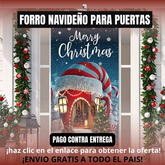 FORROS NAVIDEÑOS AJUSTABLES PARA PUERTAS PREMIUM